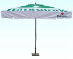 2x2m square parasol with customized logo printed